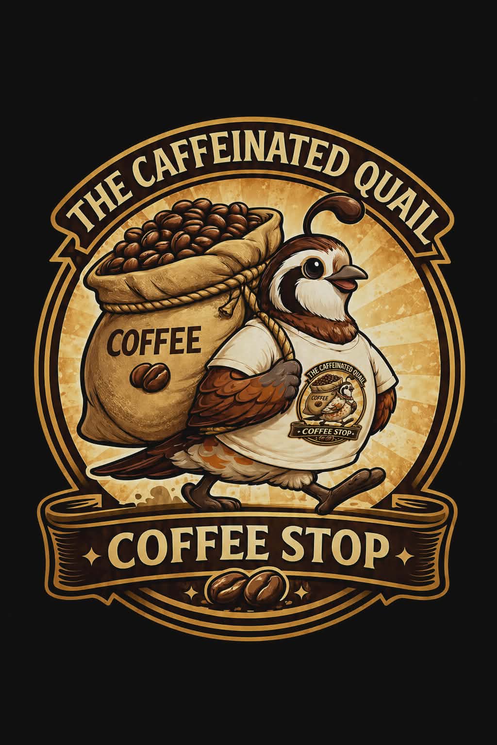 The Caffeinated Quail Swag