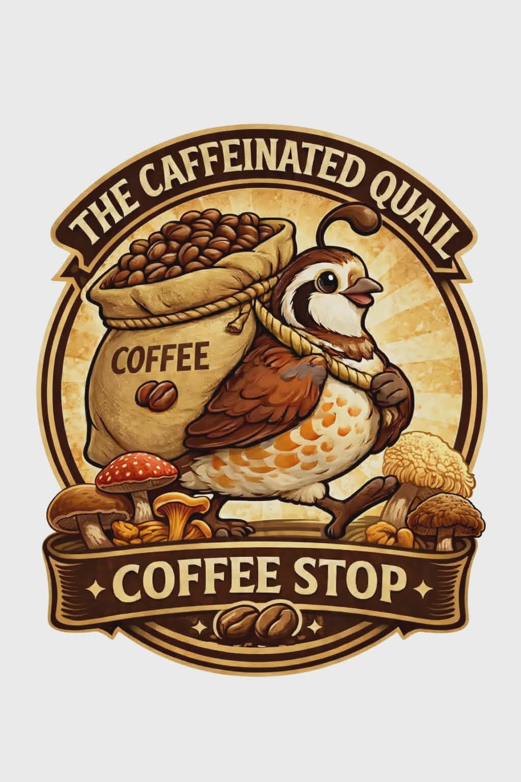 Mushroom Coffee Medium or Dark Roast