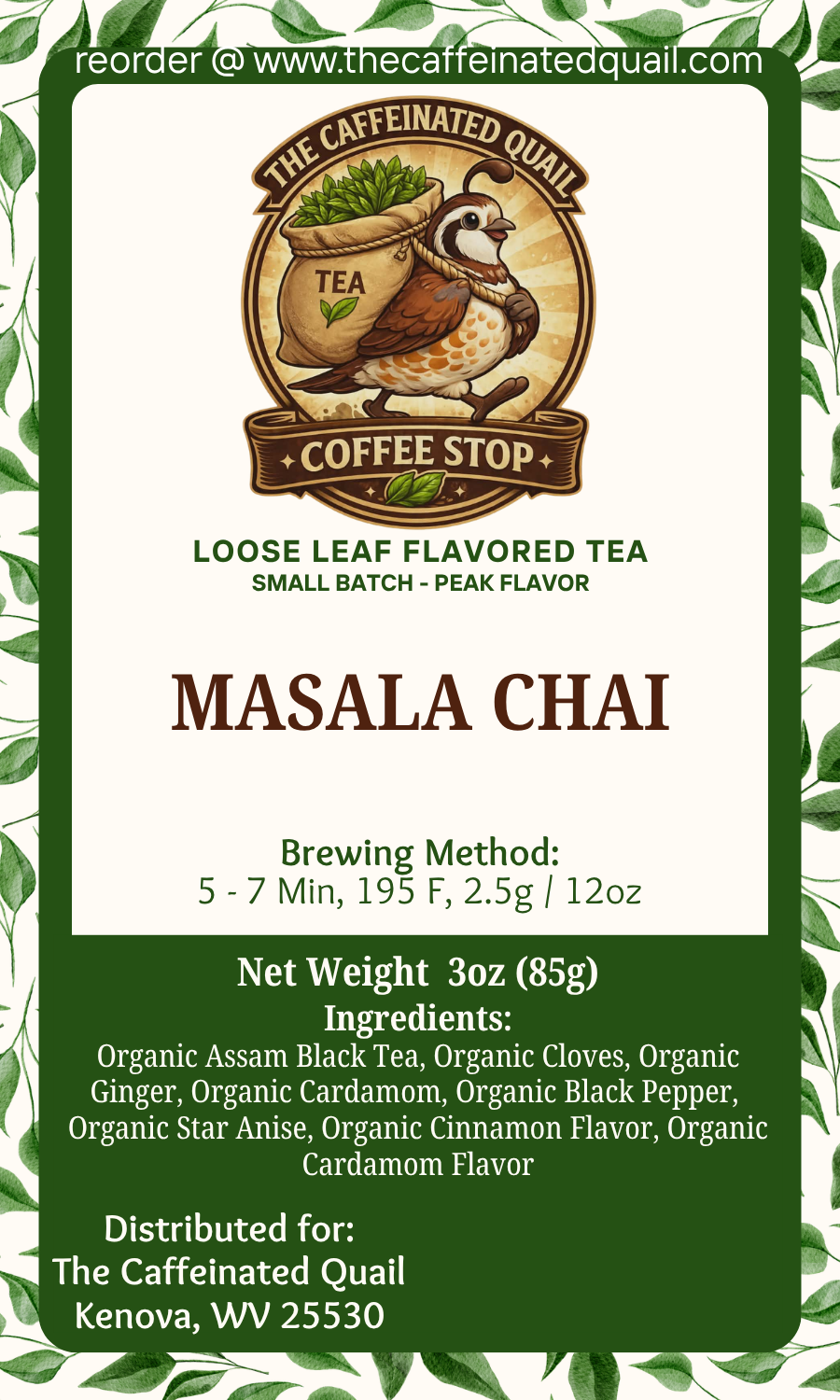 Masala Chai Artisan Spiced Tea